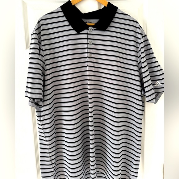 Adidas Men’s Two Stripe Polo Shirt - Picture 1 of 4